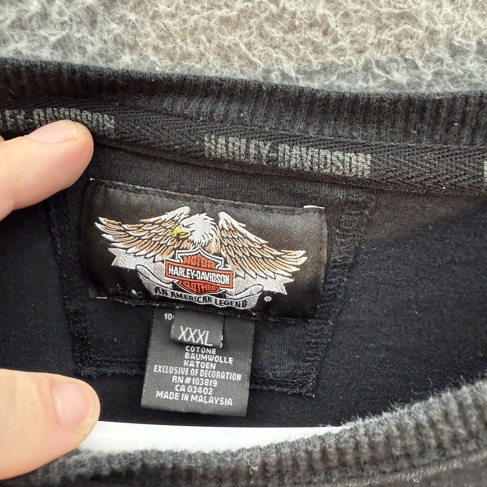 Harley Davidson Shirt Adult 3XL XXXL Black Motorcycle Biker Grunge Skater Y2K - Picture 7 of 9